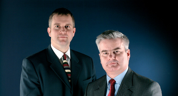 Guy and Peter in 2000