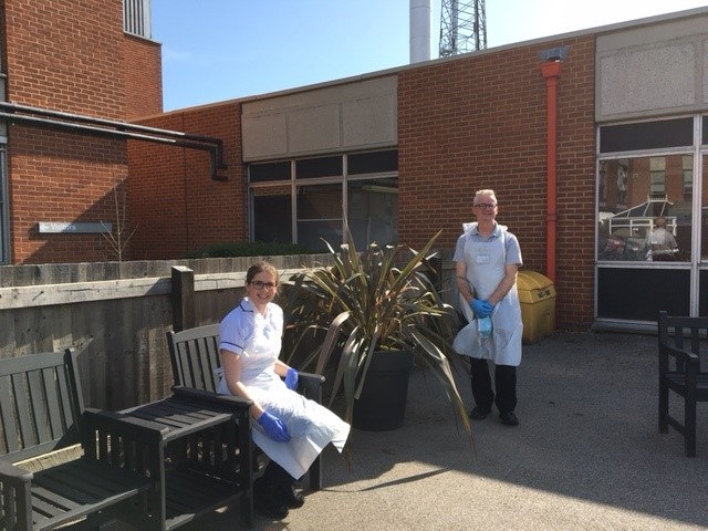 Planters at the hospital